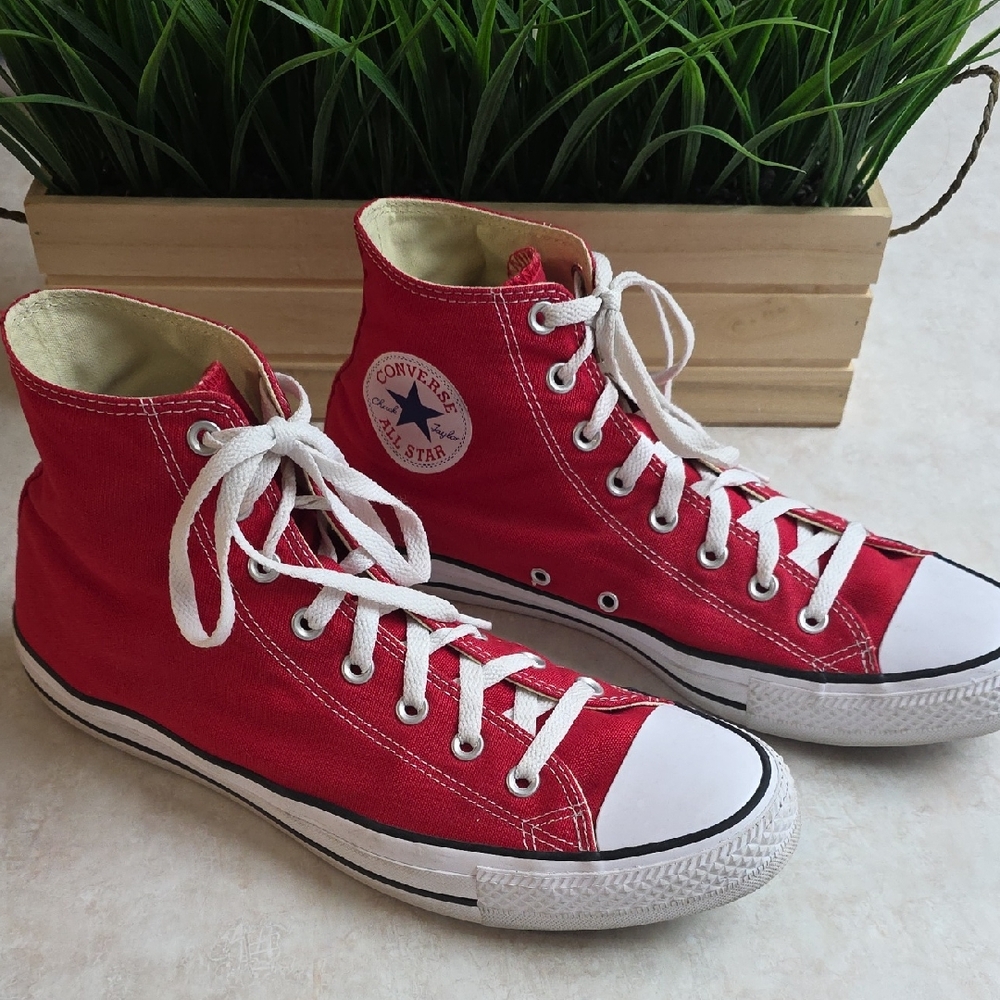 Converse Red Canvas High-Tops